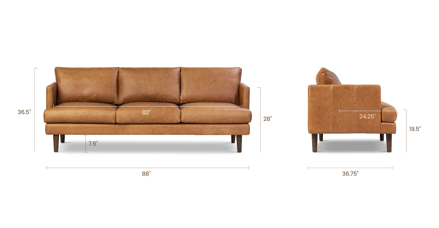 Cognac Tan, dimensions