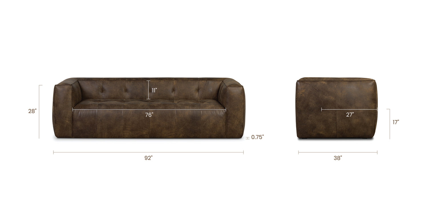 Outback Brown, dimensions