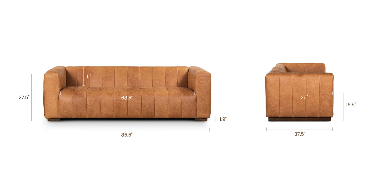 Cognac Tan/86, dimensions