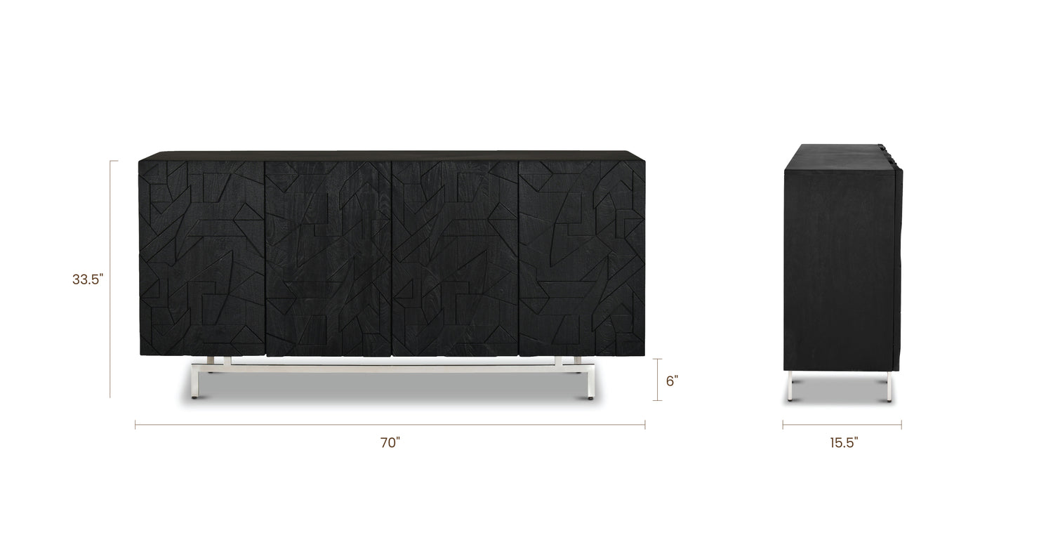 Black, dimensions