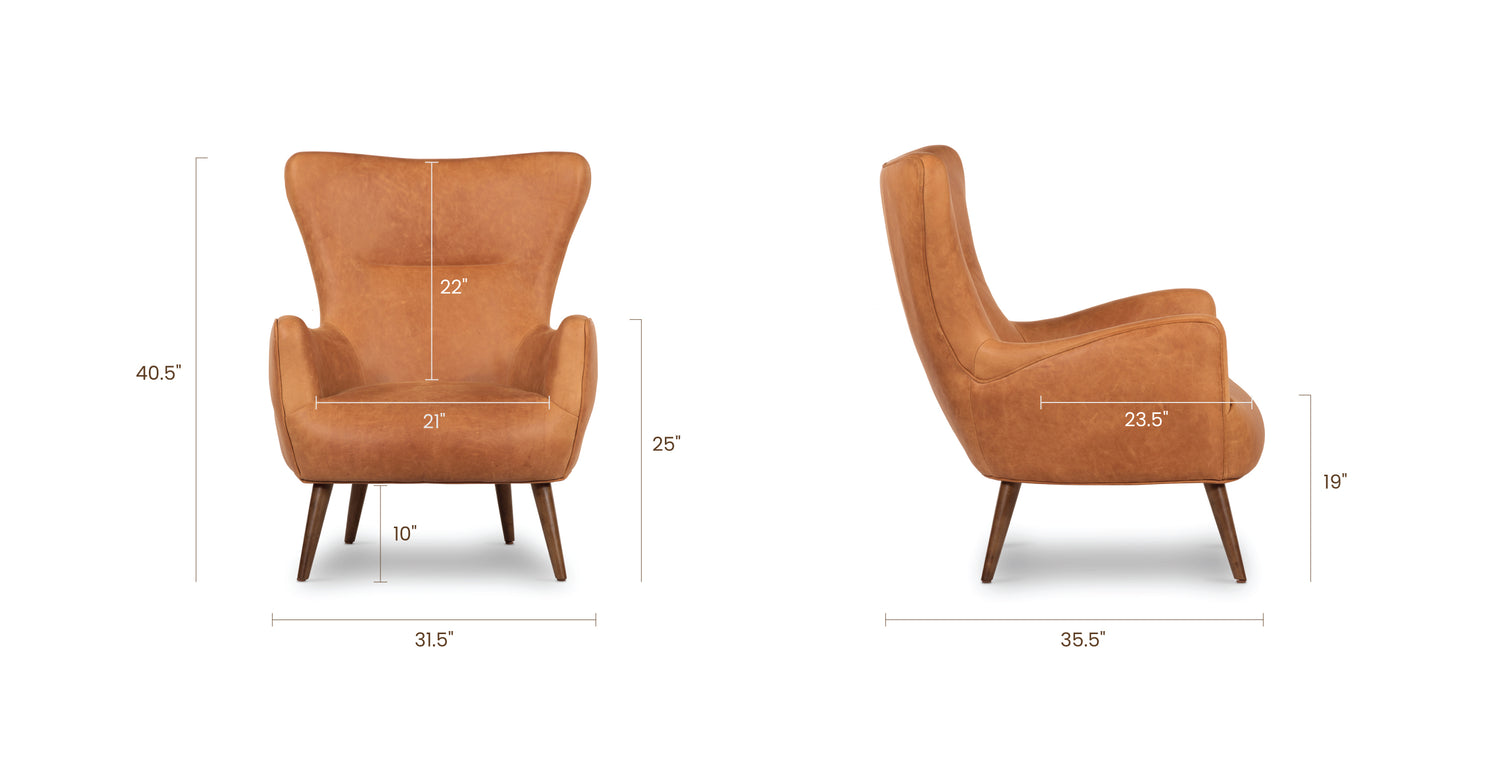 Cognac Tan/Set of 2, dimensions