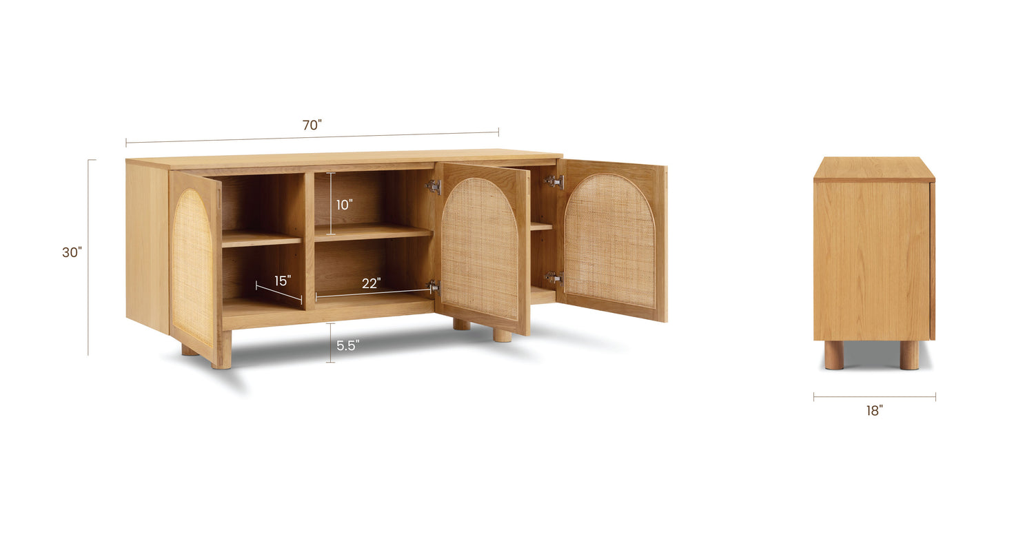 Oak, dimensions