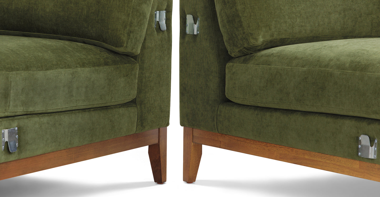 Distressed Green Velvet