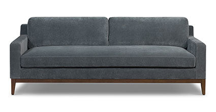 Zyon Velvet Sofa Collection, Boreal Blue
