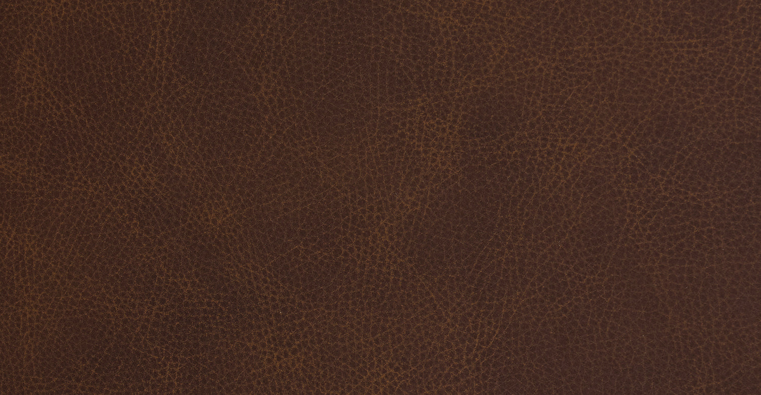 Jarmo Leather Ottoman with Walnut Table Bridle Brown