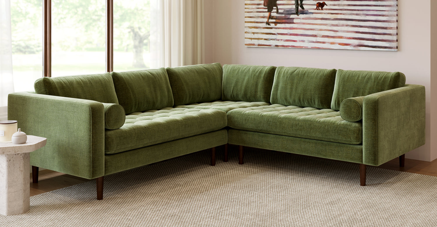 Distressed Green Velvet