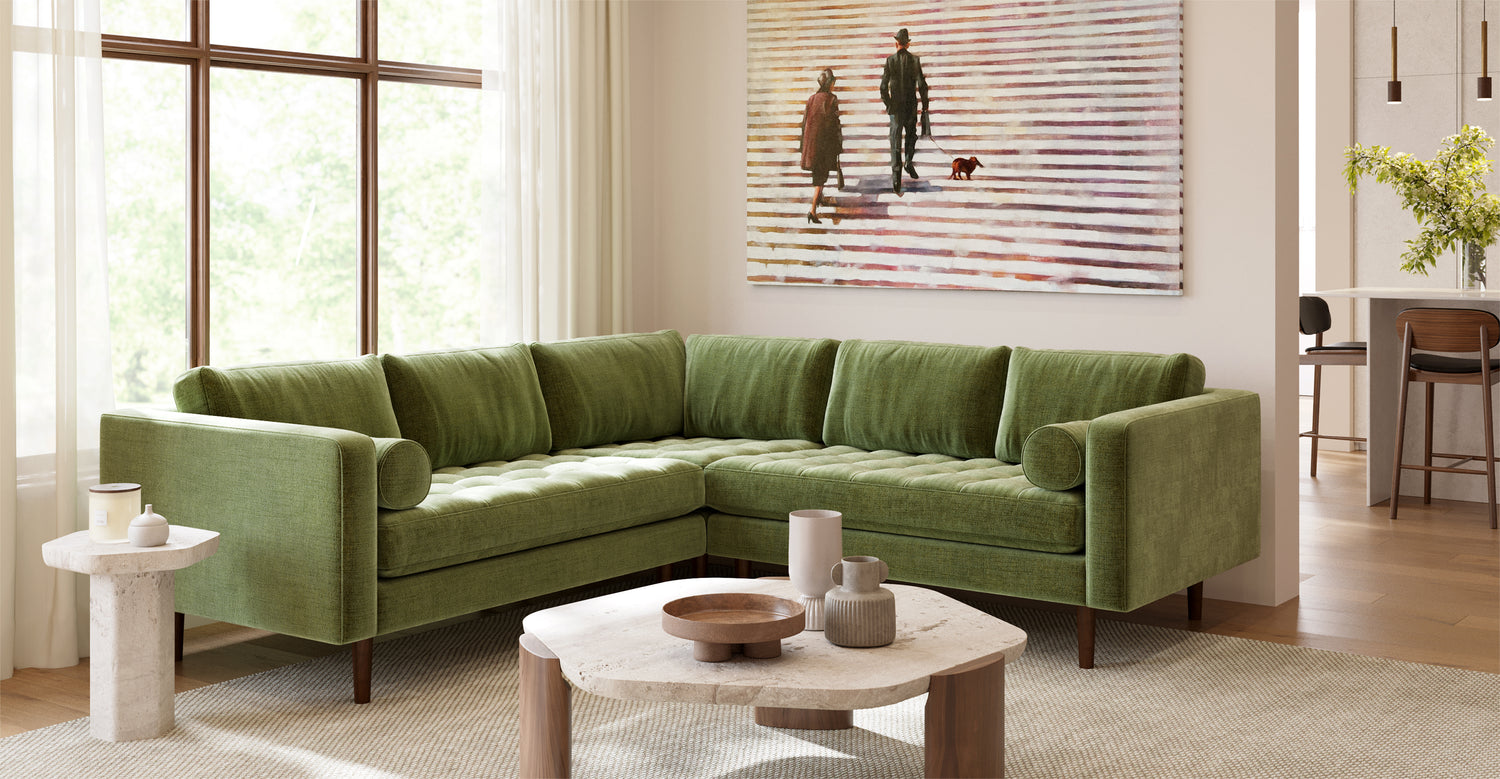 Distressed Green Velvet