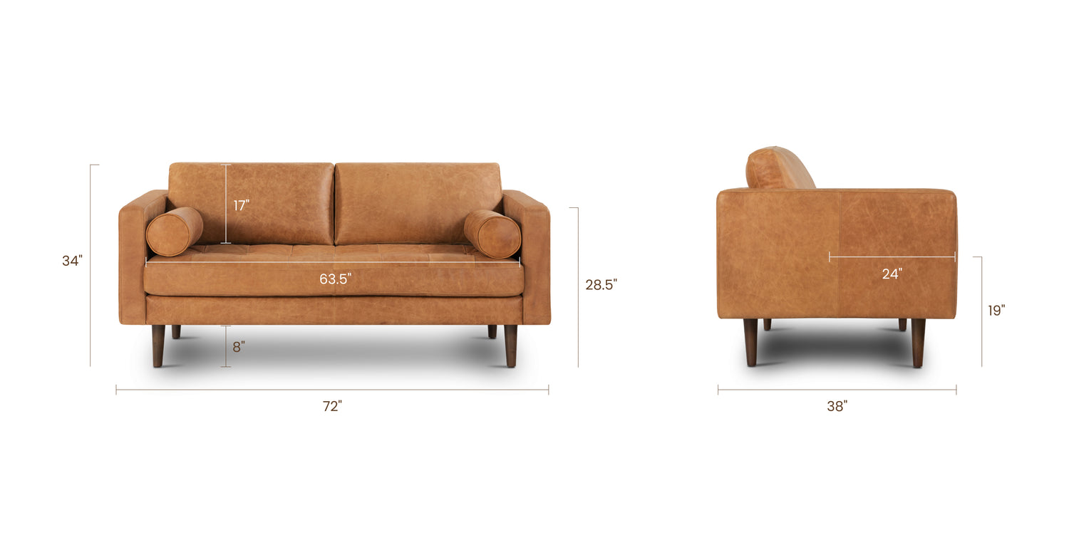 Cognac Tan, dimensions