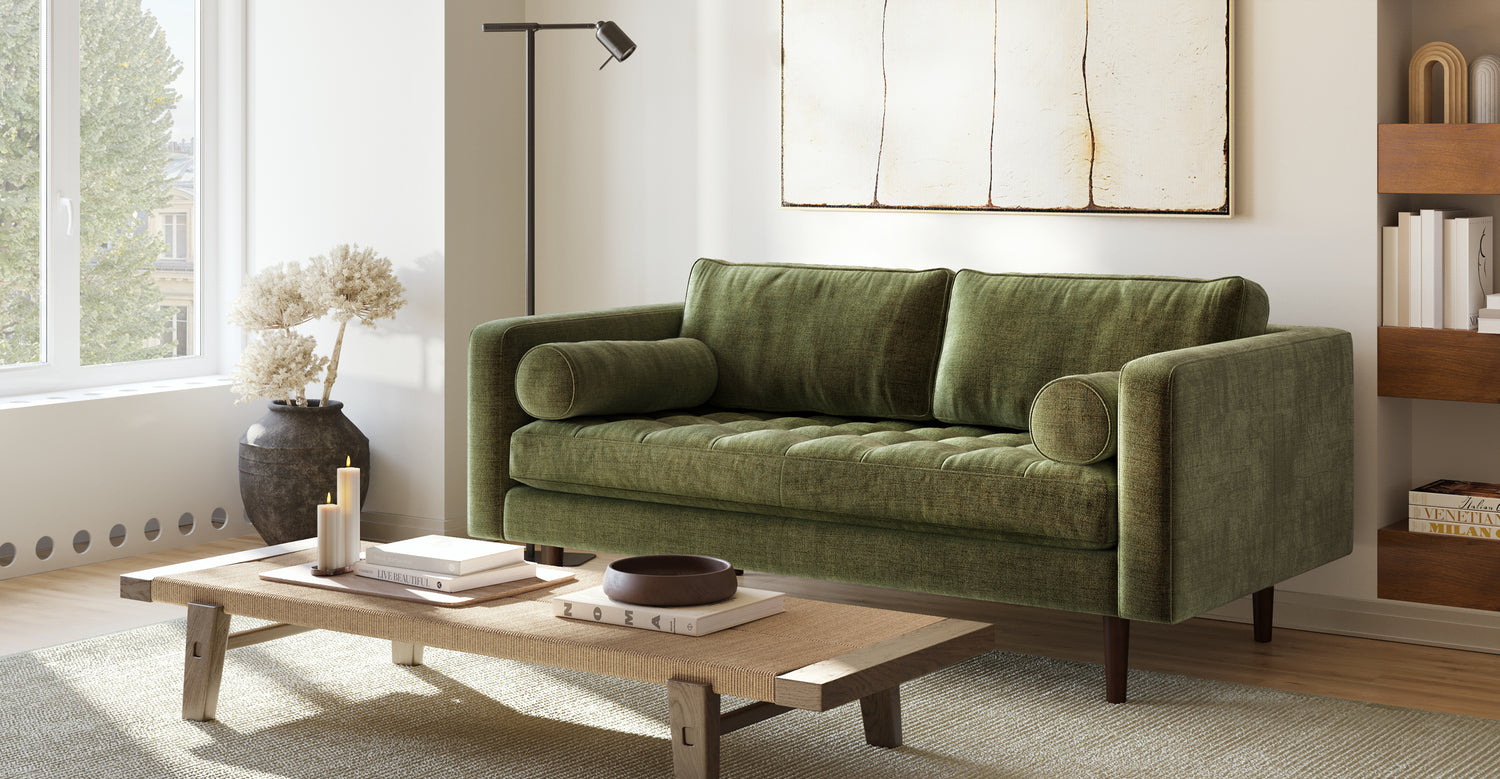 Distressed Green Velvet