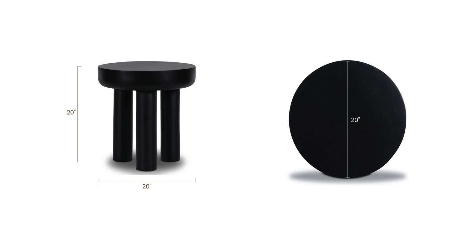 Black, dimensions