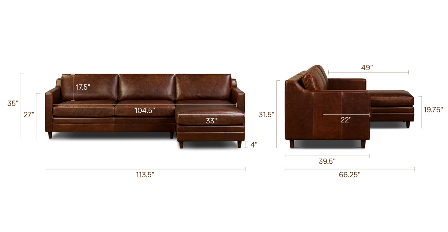 Oscuro Brown, dimensions