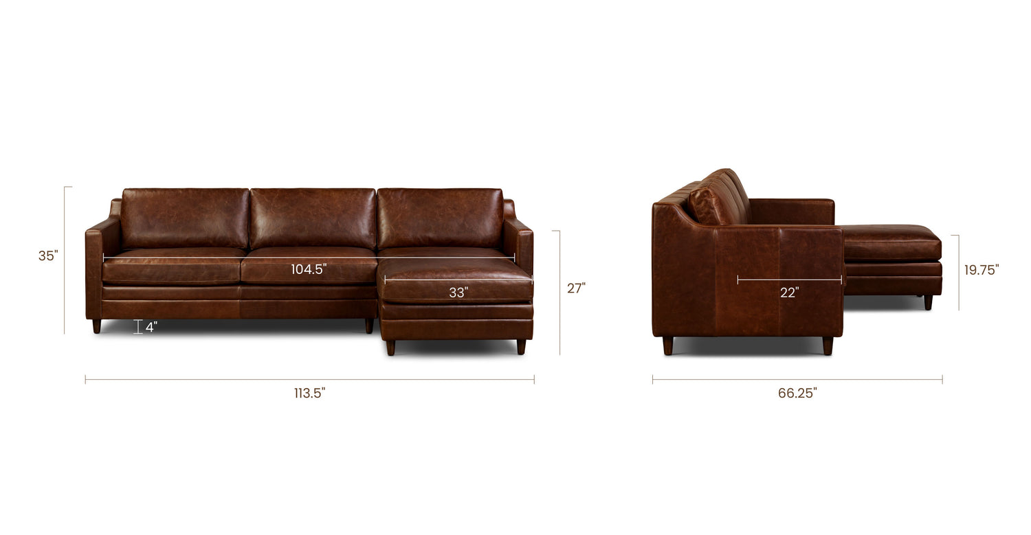 Oscuro Brown, dimensions