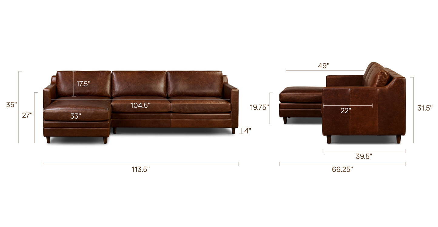 Oscuro Brown, dimensions