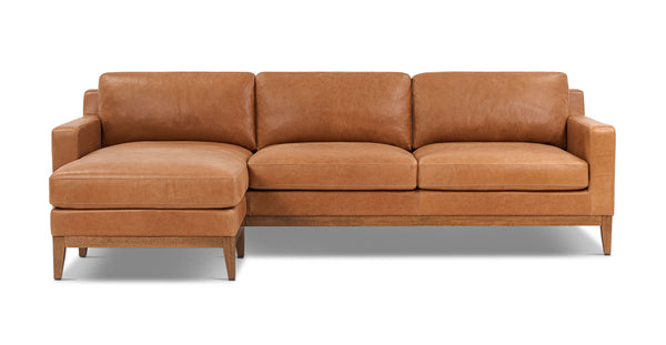 Zyon 105.5" Reversible Chaise Leather Sectional