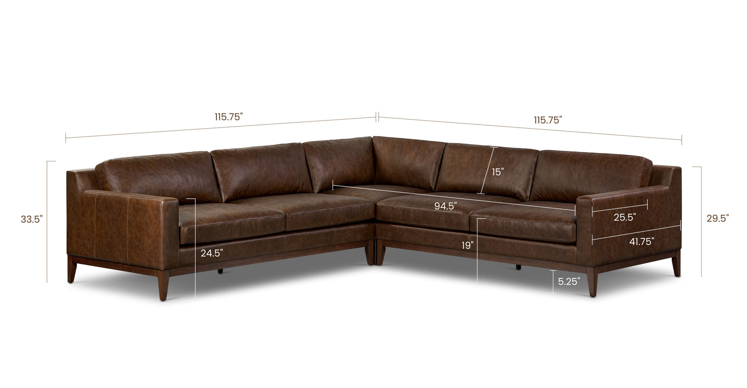 Vintage Brown, dimensions