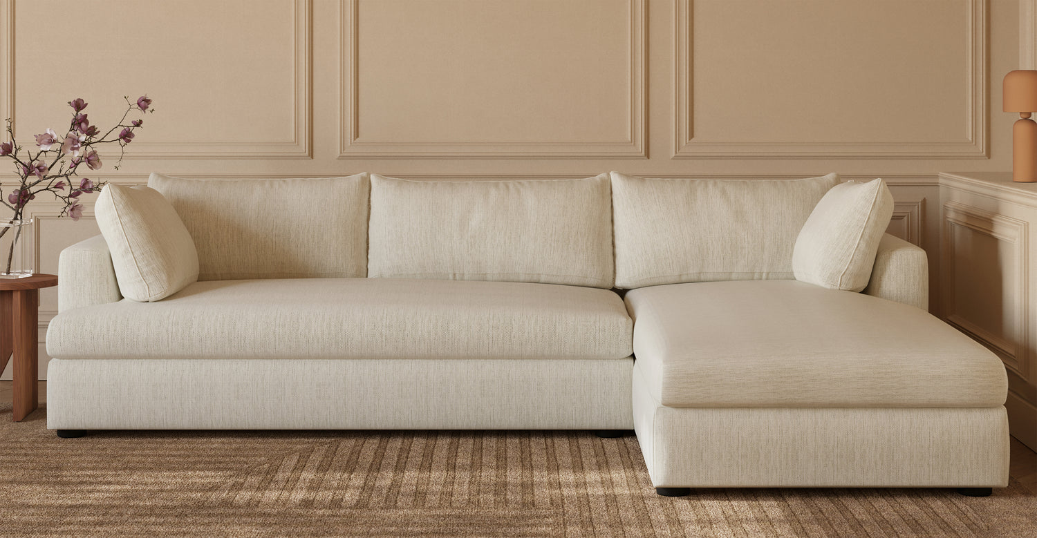 Milo Right-facing Sleeper Sectional Bright Ash