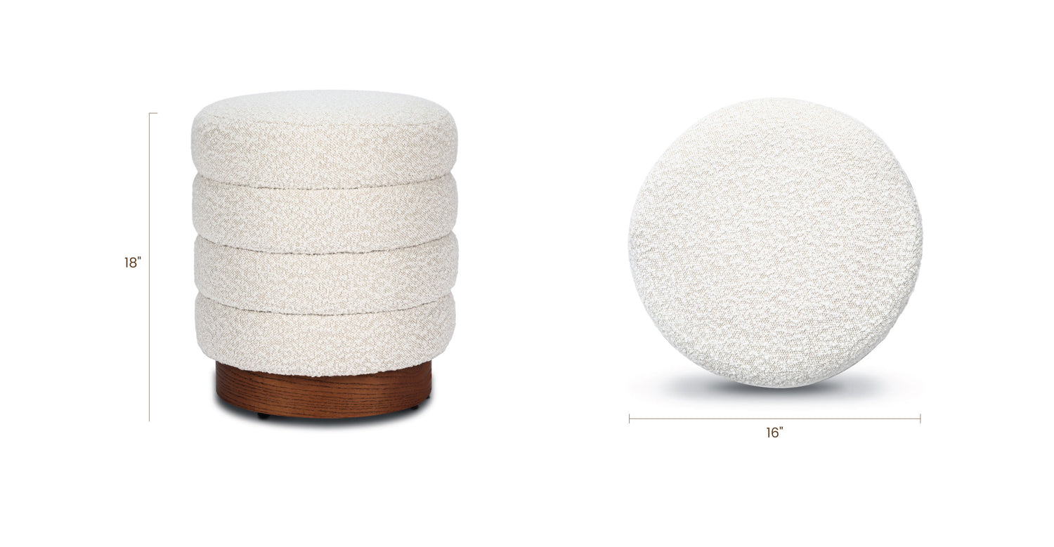 Froth White Boucle, dimensions
