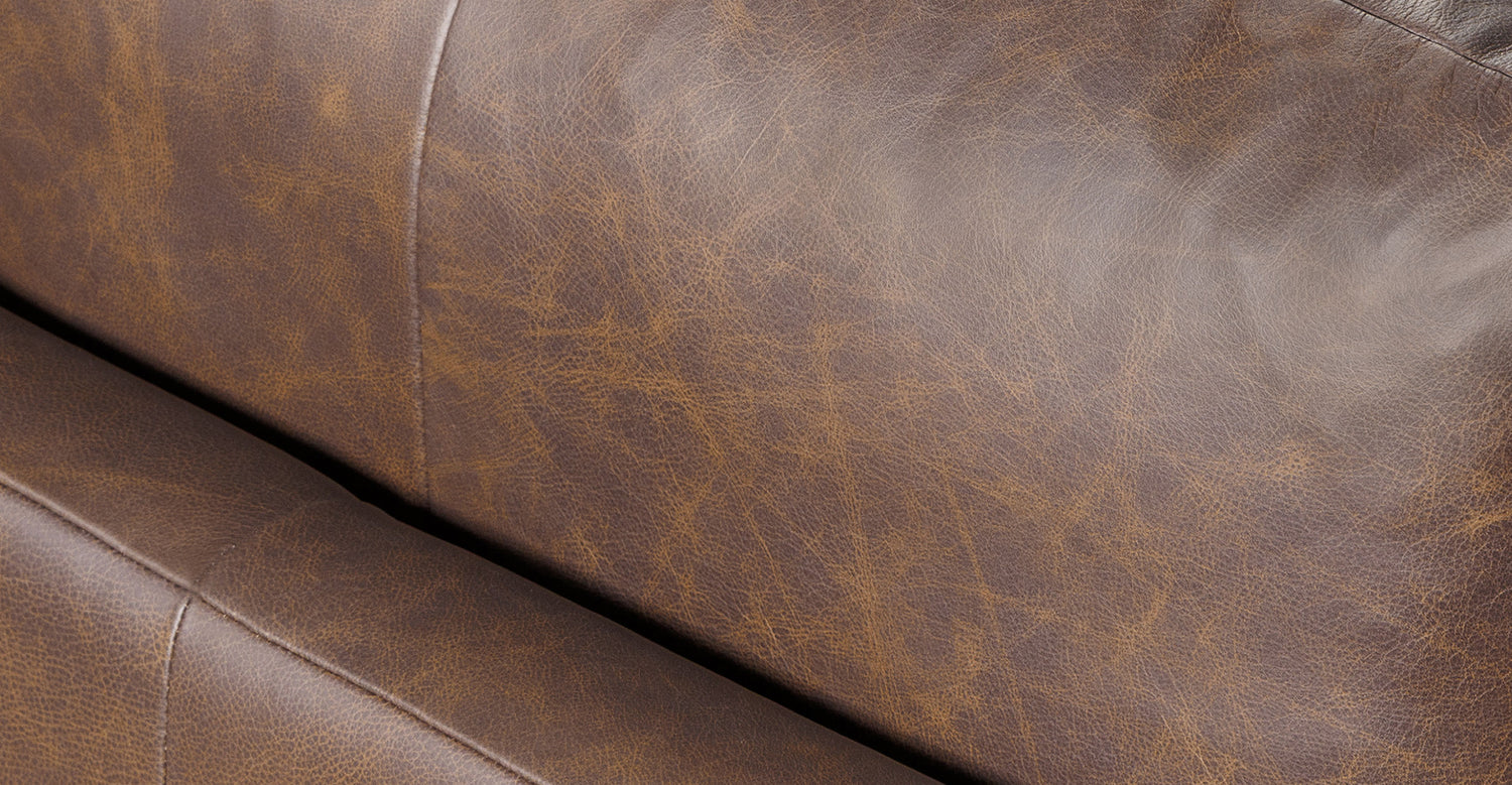 Bosco Leather Lounge Chair Bridle Brown