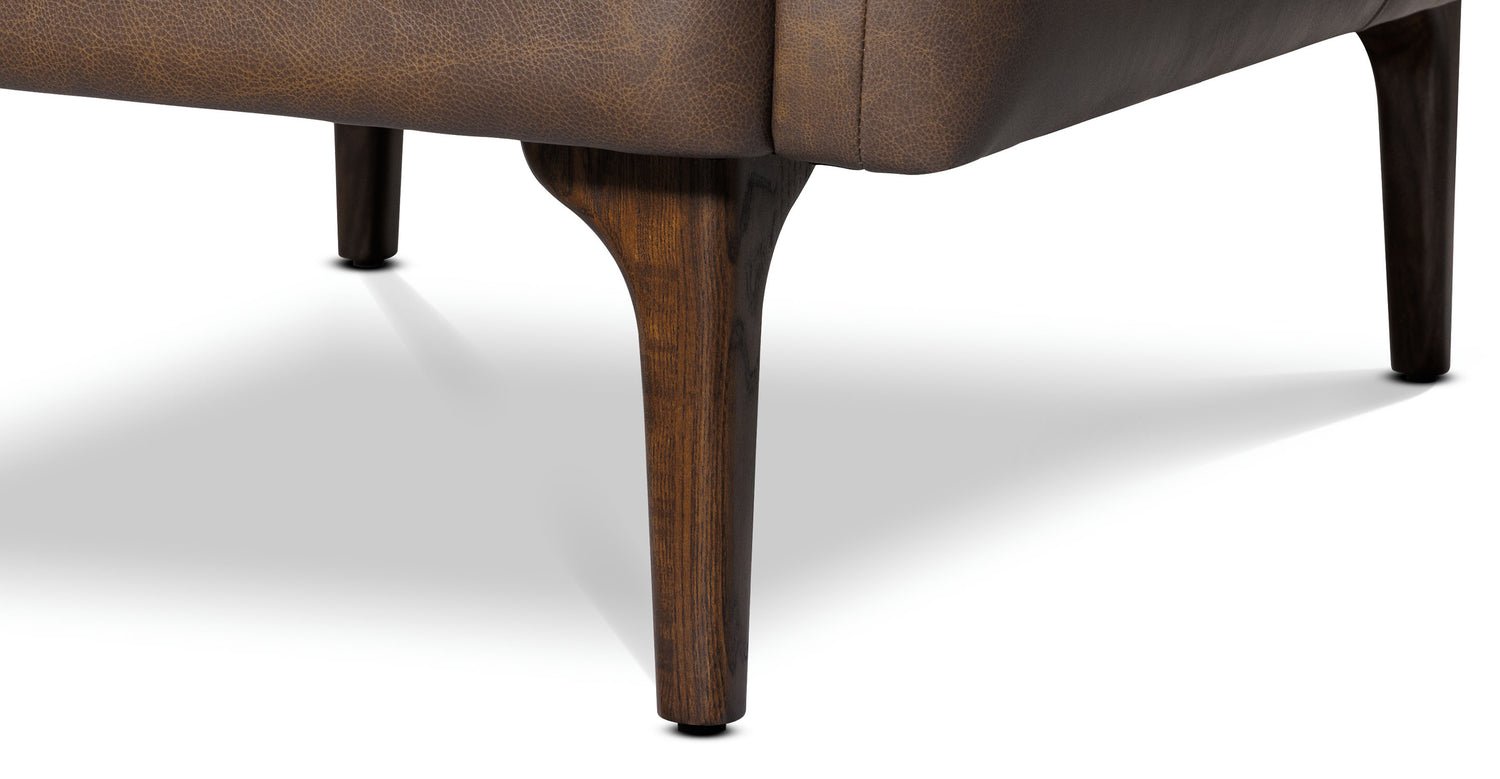 Bosco Leather Lounge Chair Bridle Brown