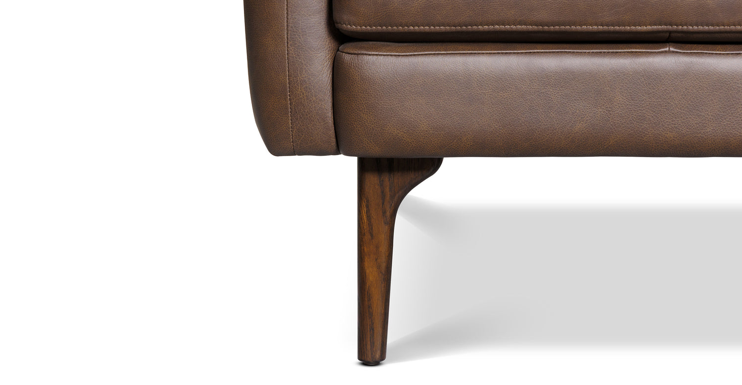 Bosco Leather Lounge Chair Bridle Brown