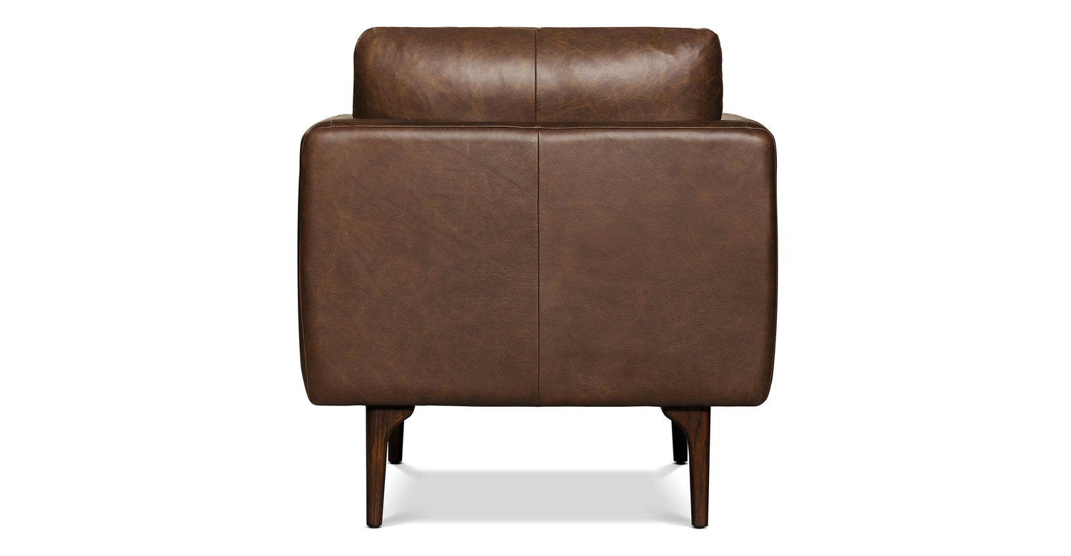 Bosco Leather Lounge Chair Bridle Brown