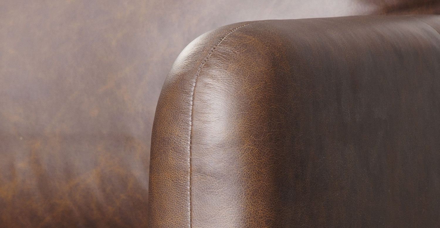 Bosco Leather Lounge Chair Bridle Brown