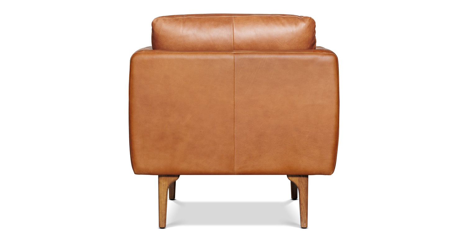 Bosco Leather Lounge Chair Saddle Tan