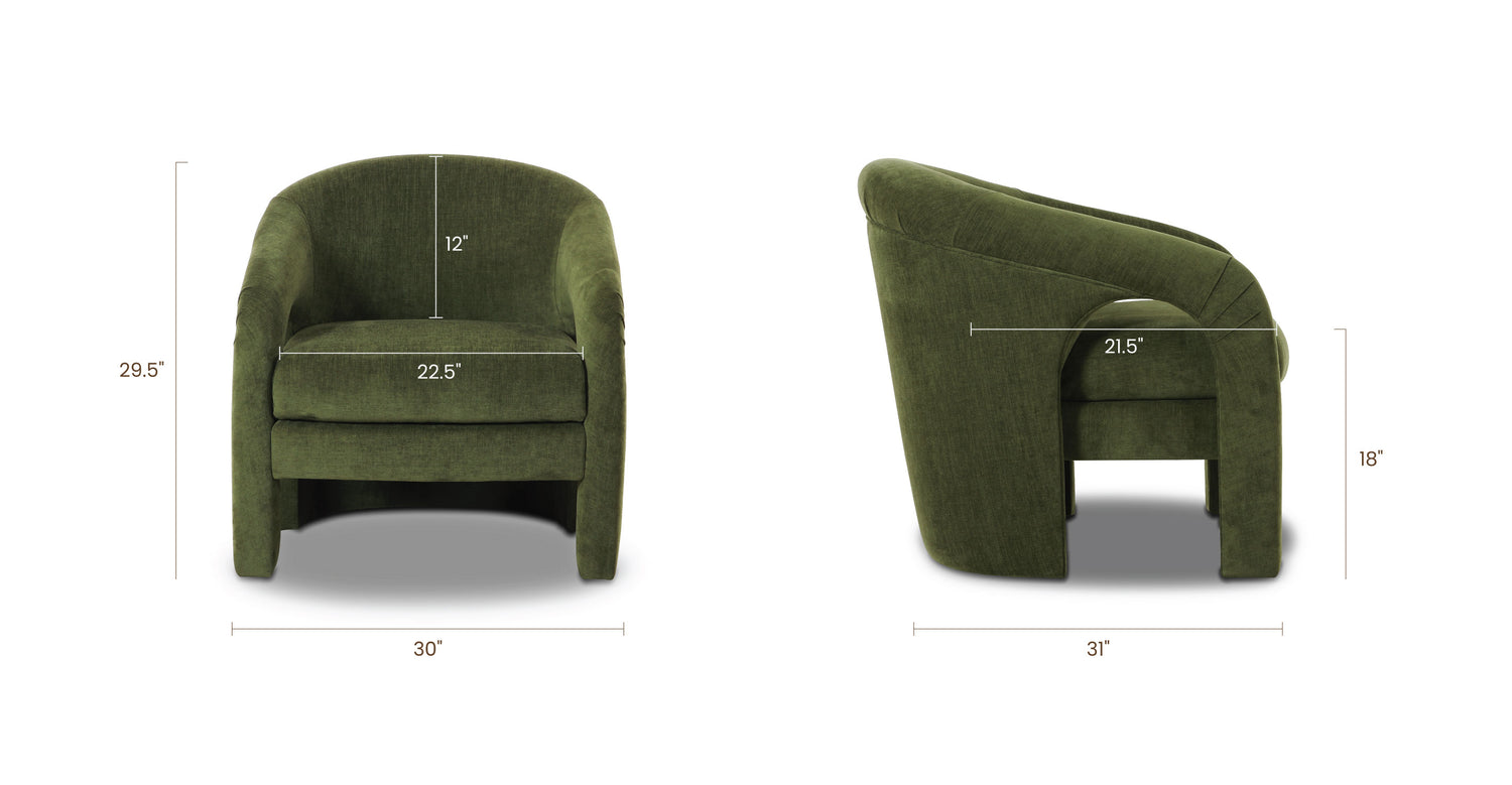 Distressed Green Velvet, dimensions