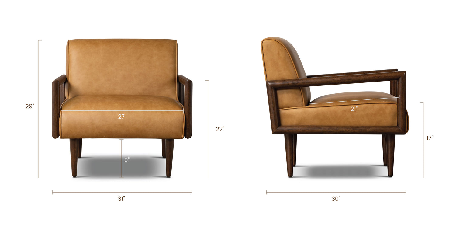 Cognac Tan, dimensions