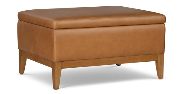 Zyon Leather Storage Ottoman (35")
