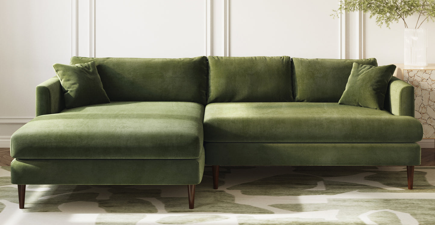 Distressed Green Velvet