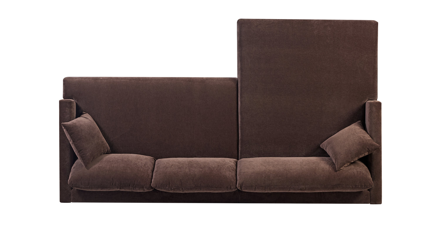 Lucerne Left-Facing Sectional with Extra-Wide Chaise Sable Brown