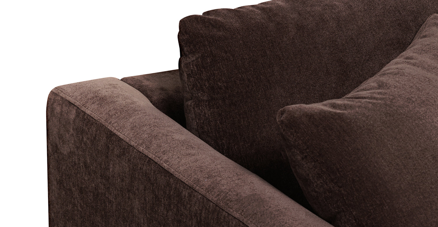 Lucerne Left-Facing Sectional with Extra-Wide Chaise Sable Brown