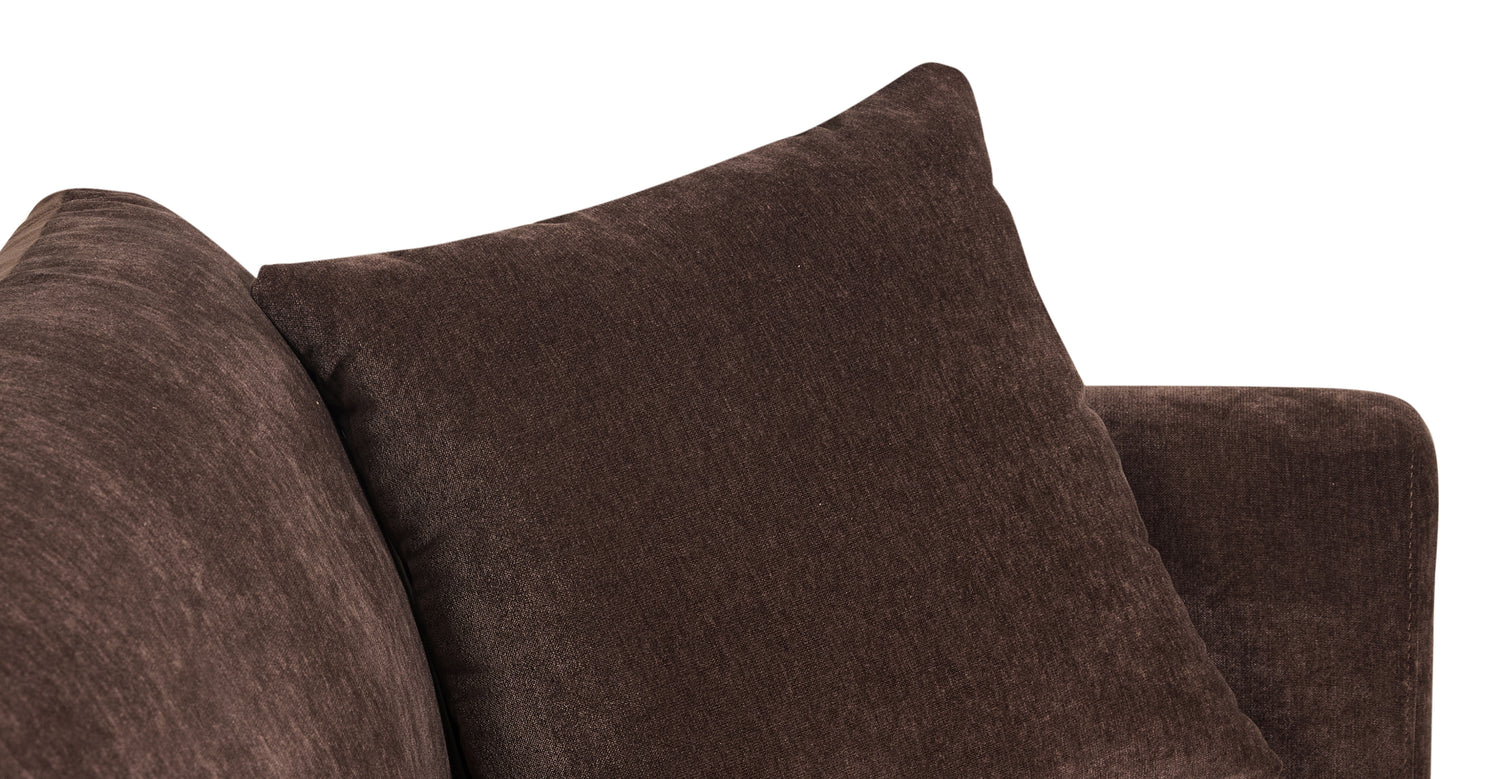 Lucerne Left-Facing Sectional with Extra-Wide Chaise Sable Brown