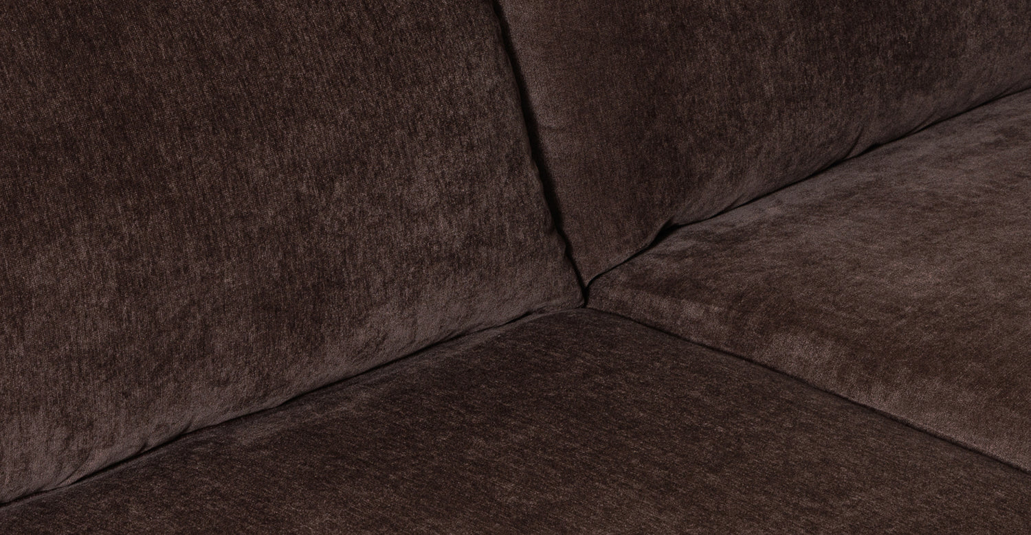 Lucerne Left-Facing Sectional with Extra-Wide Chaise Sable Brown