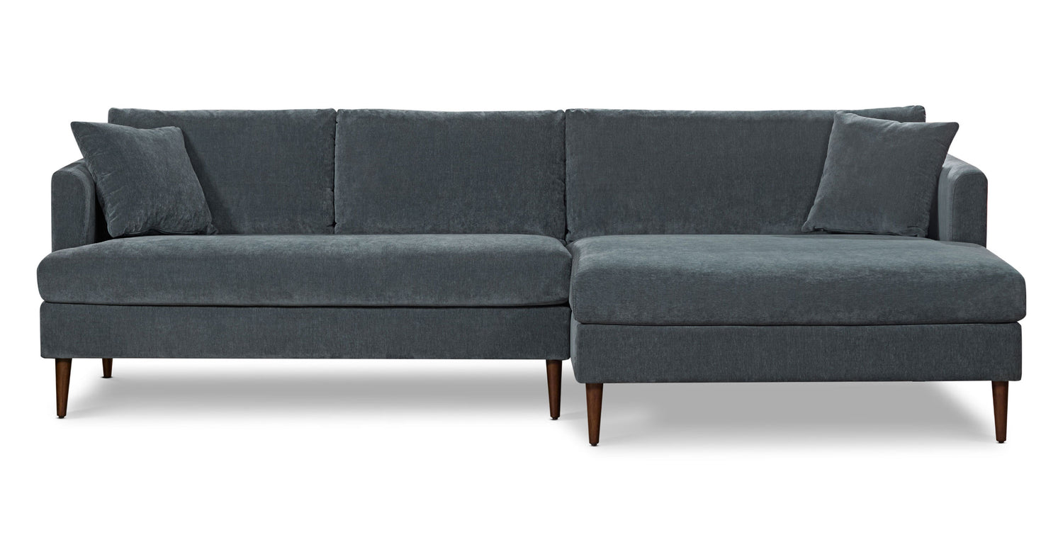 Lucerne Right-Facing Sectional with Extra-Wide Chaise Boreal Blue