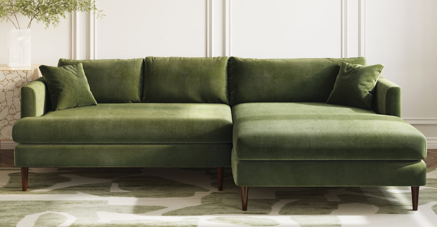 Distressed Green Velvet