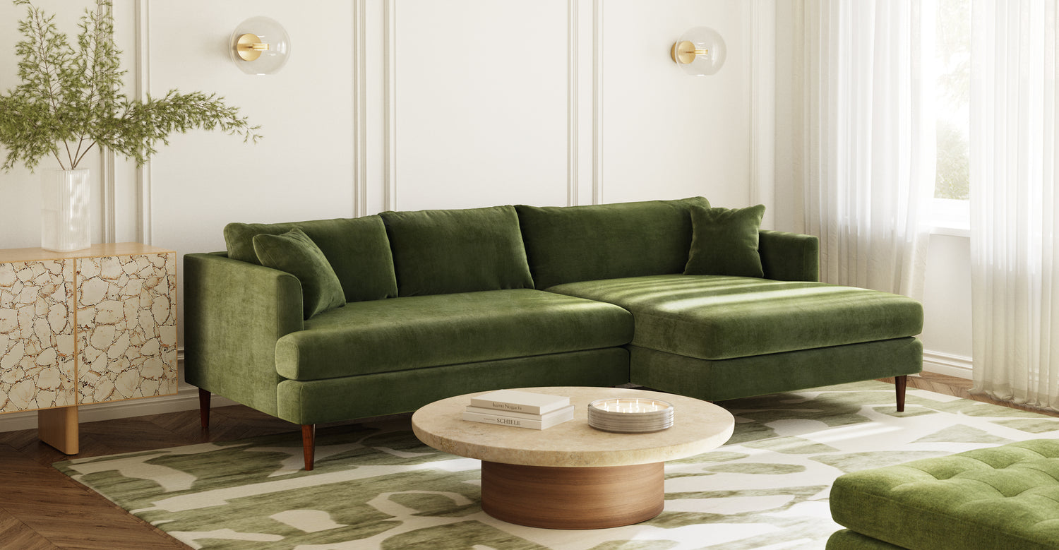 Distressed Green Velvet