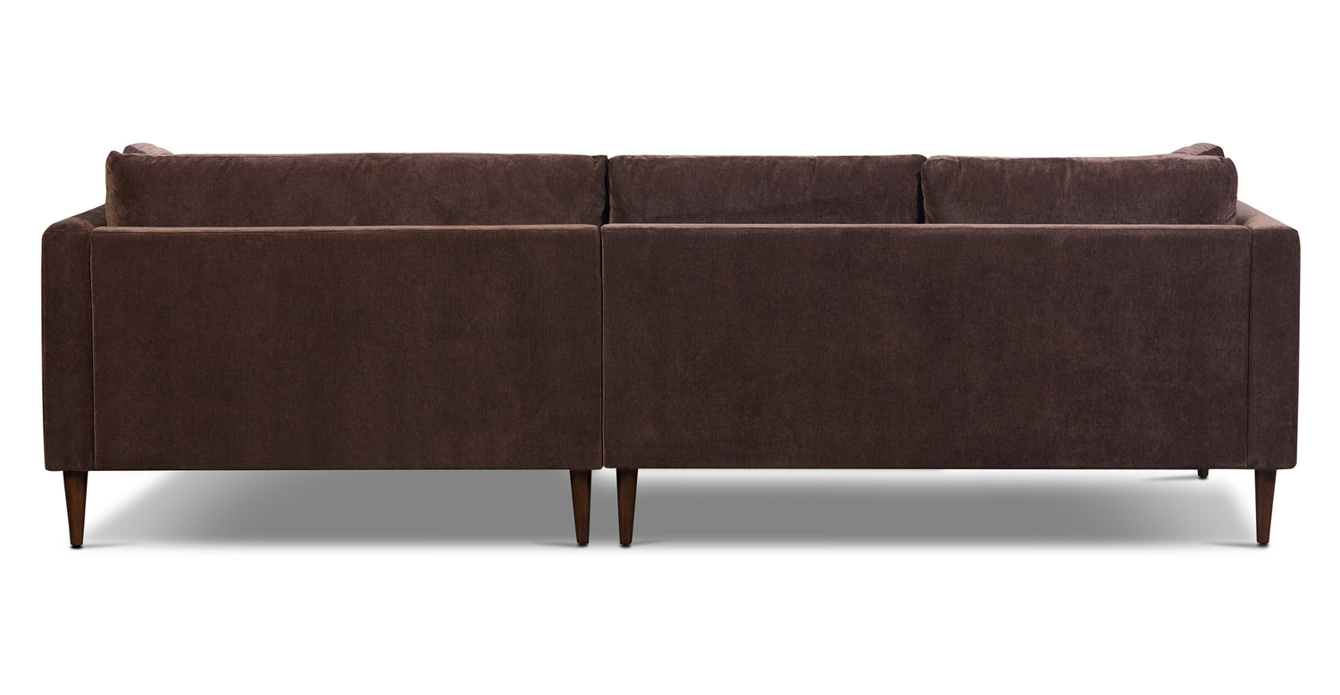Lucerne Right-Facing Sectional with Extra-Wide Chaise Sable Brown