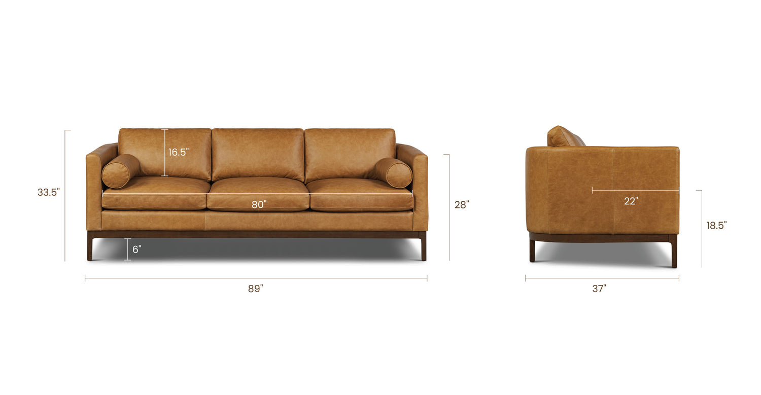 Cognac Tan, dimensions