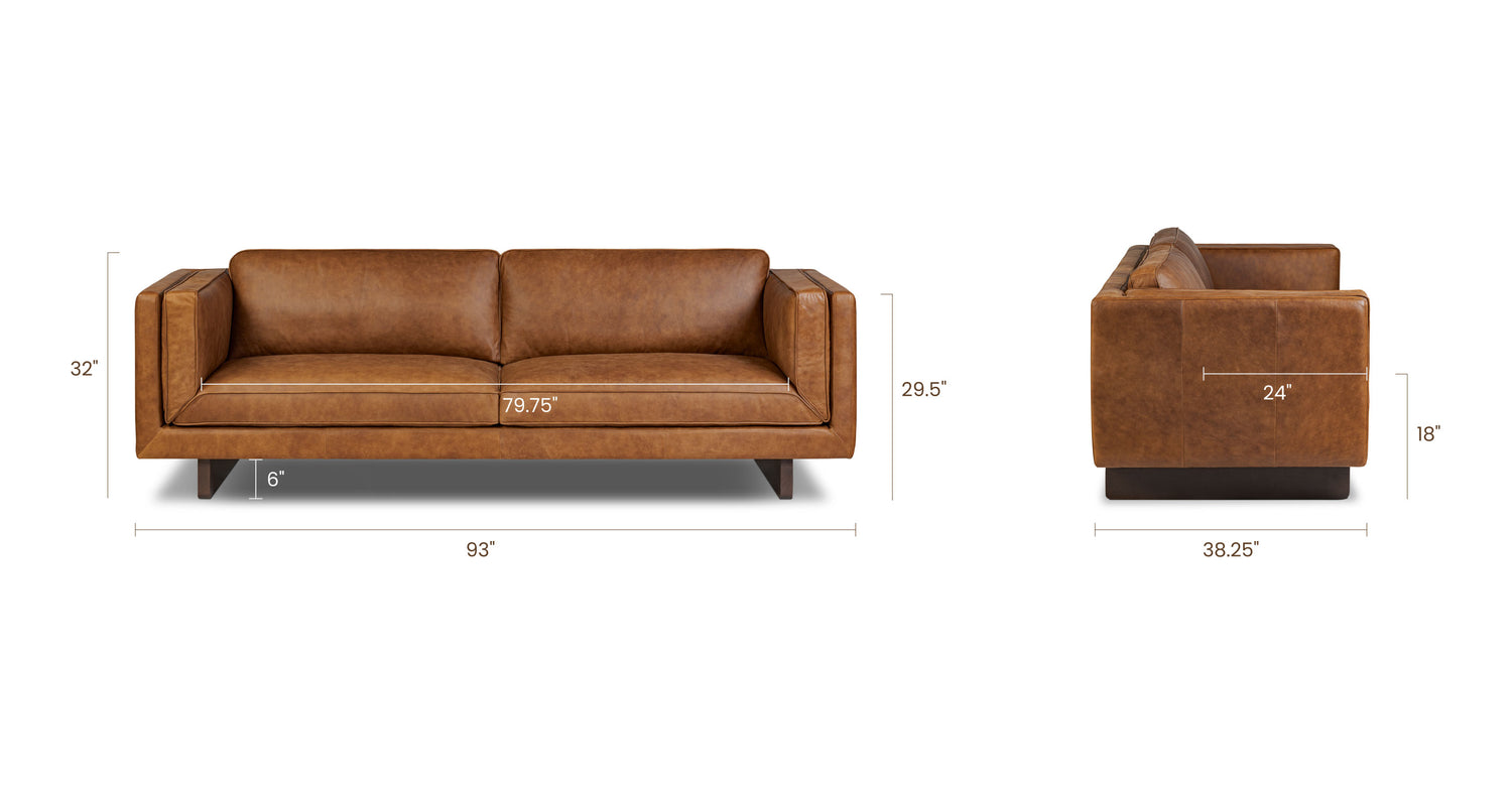 Russet Tan, dimensions