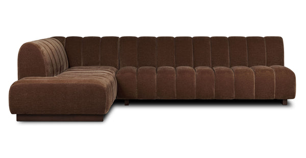 Pomona 125" Left-Facing Bumper Sectional