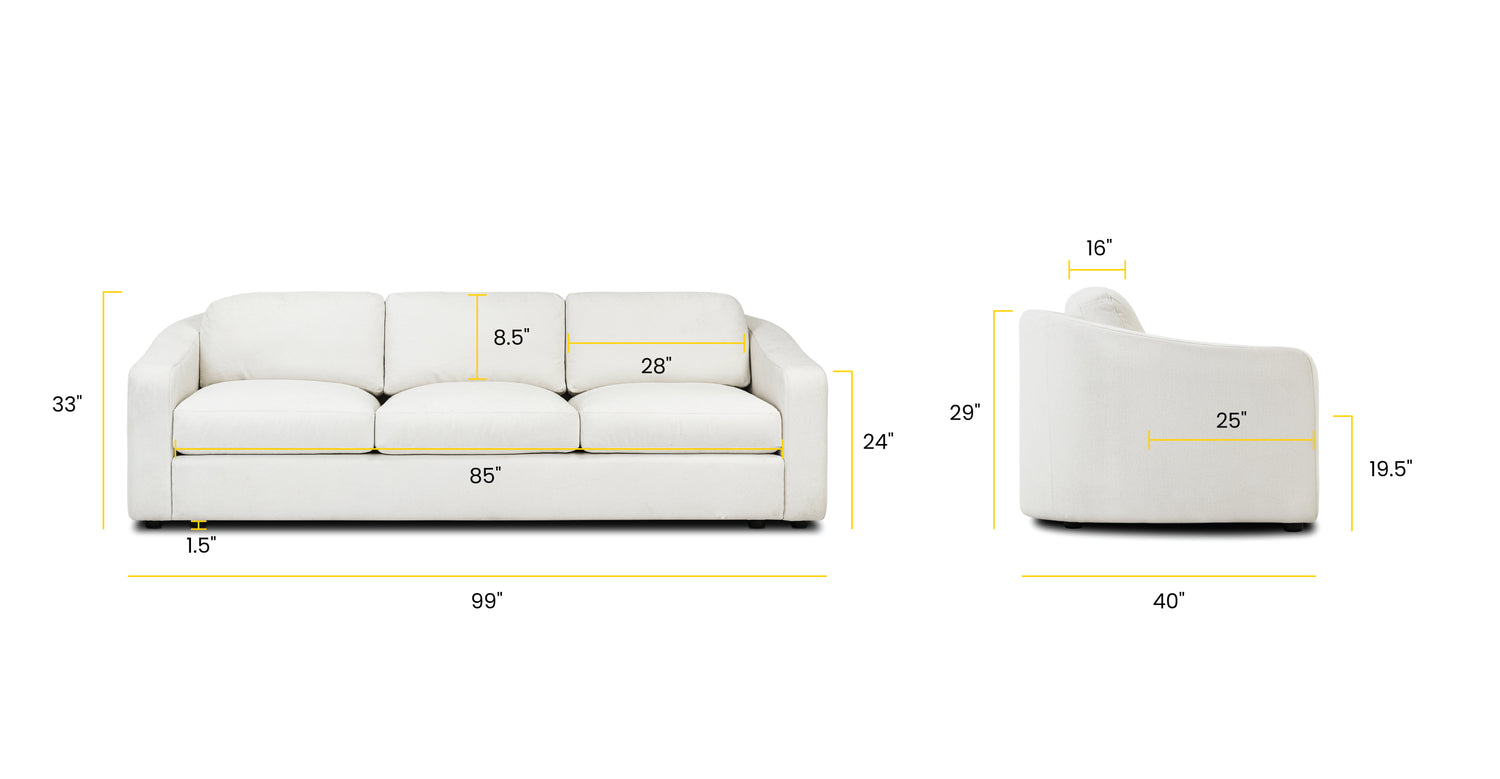 Polar White, dimensions