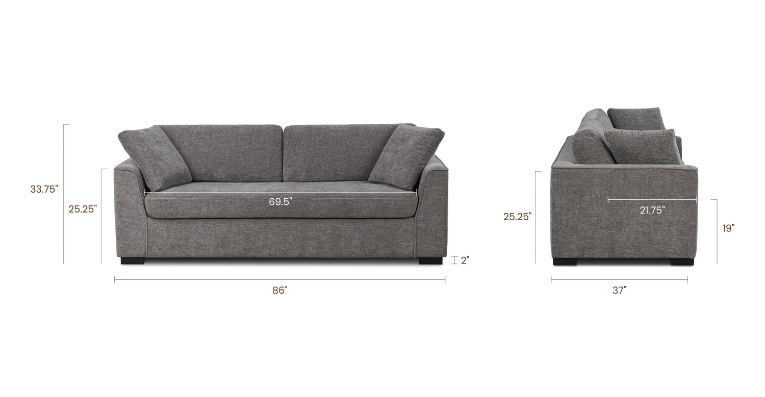 Graphite Grey, dimensions