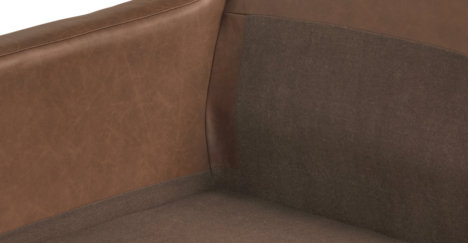 Sorrento Corner Sectional Caramel Brown