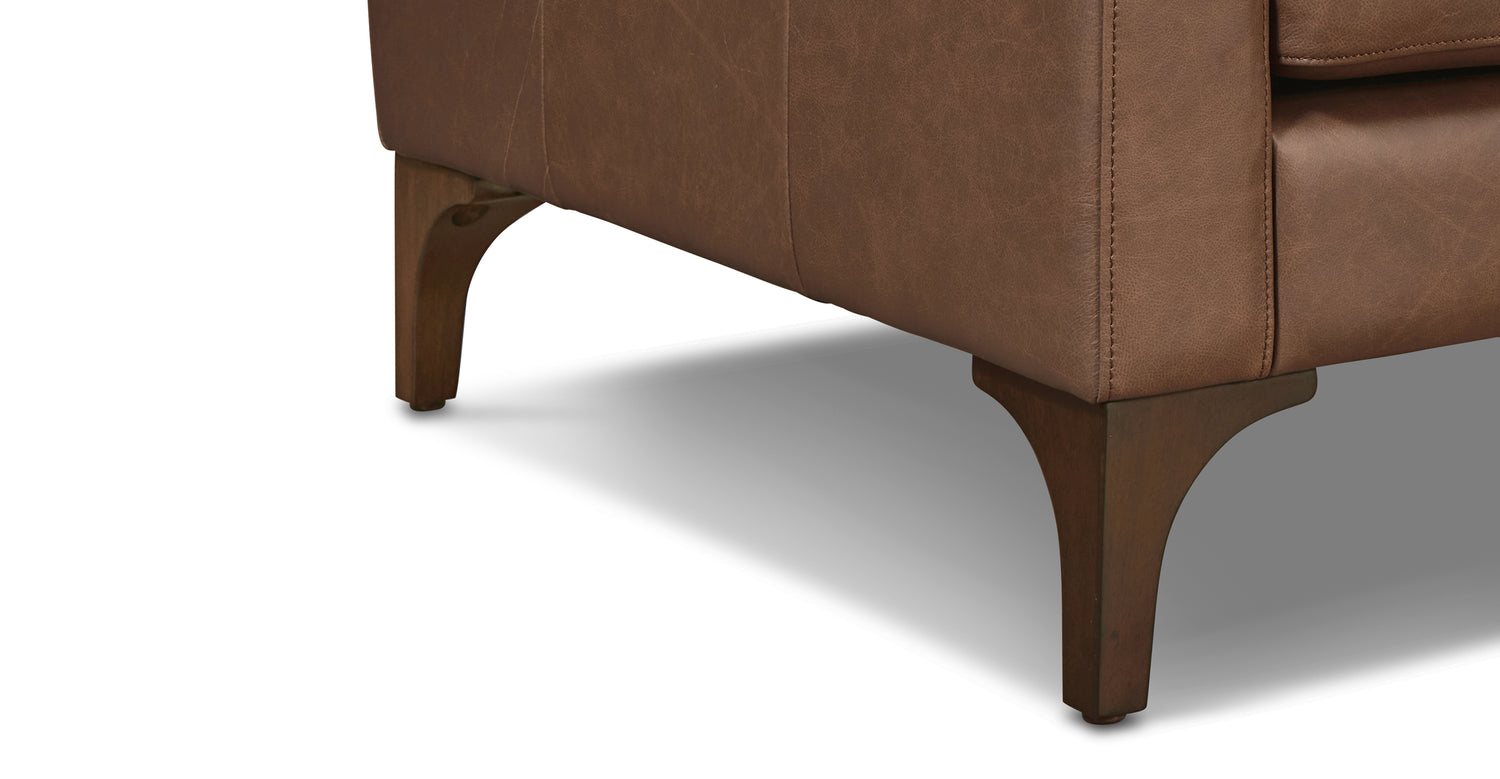 Sorrento Corner Sectional Caramel Brown