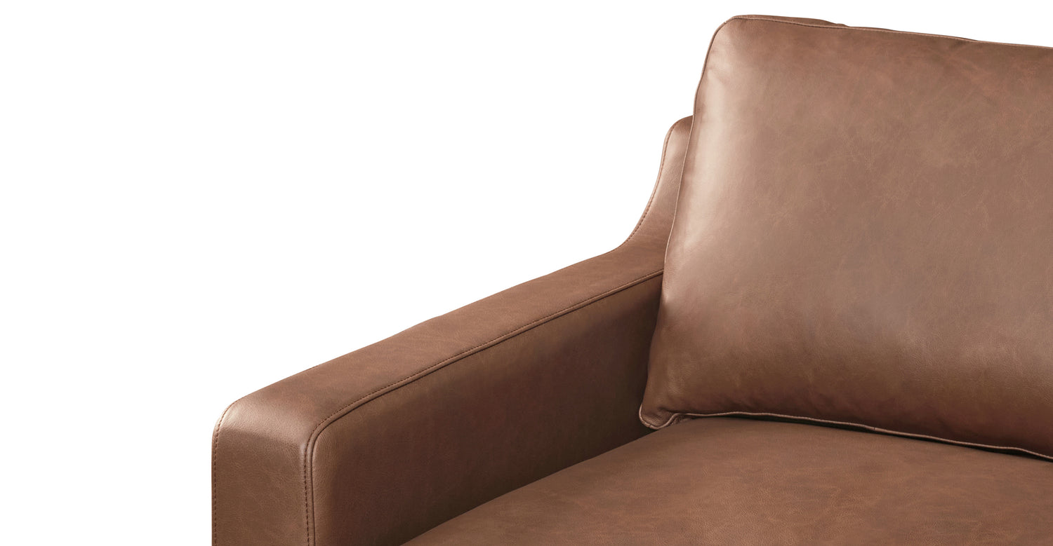 Sorrento Corner Sectional Caramel Brown