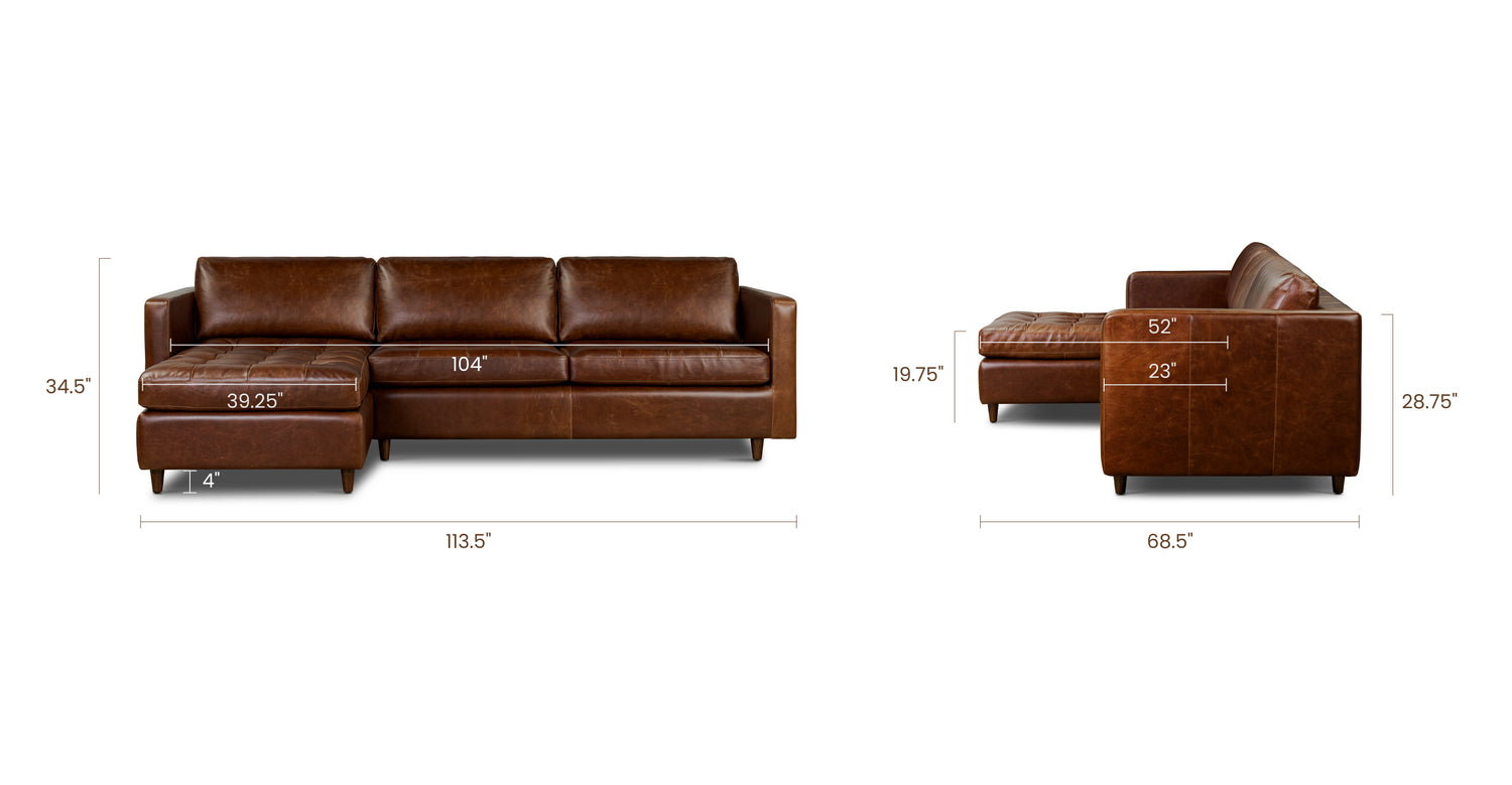 Oscuro Brown, dimensions
