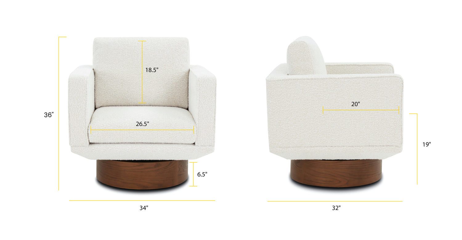 Froth White Boucle, dimensions
