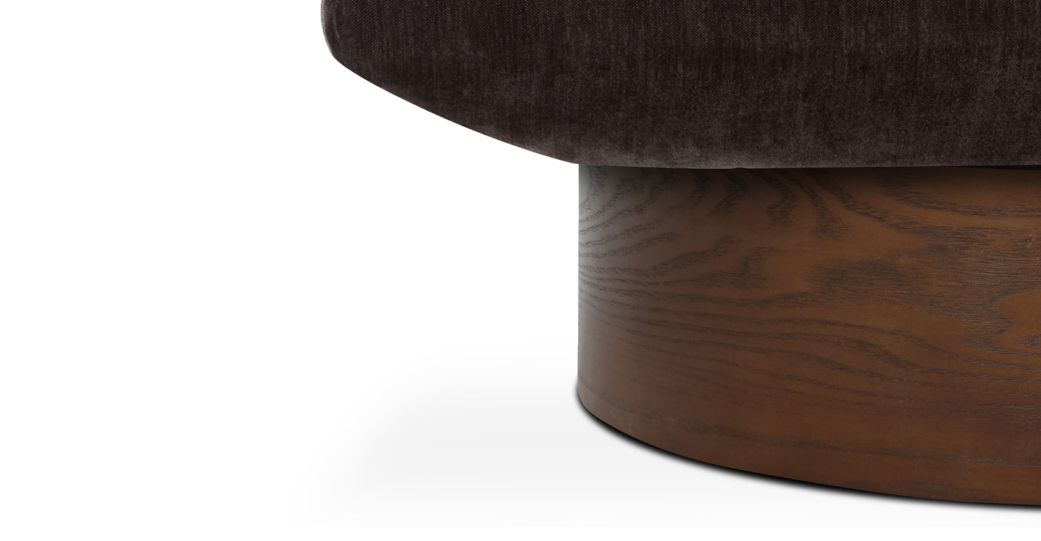 Nera Swivel Lounge Chair Ganache Brown